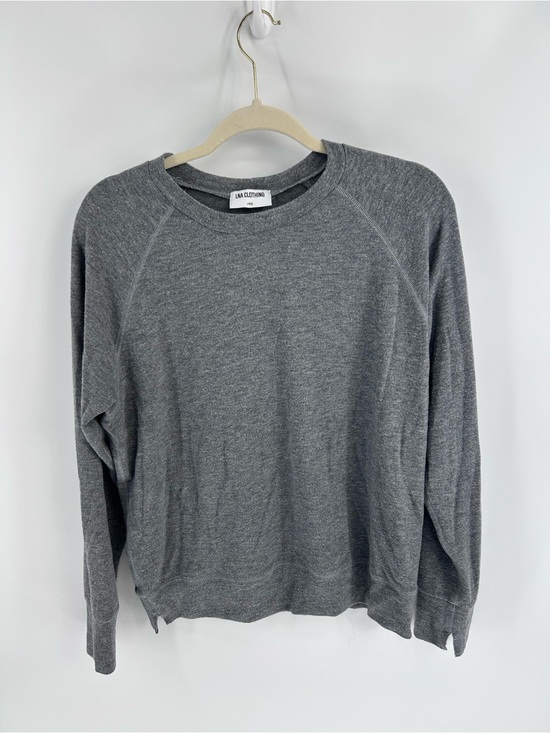 LNA Tops - LNA Revolve Women’s Lightweight Crewneck‎ Sweater - Gray - Large
